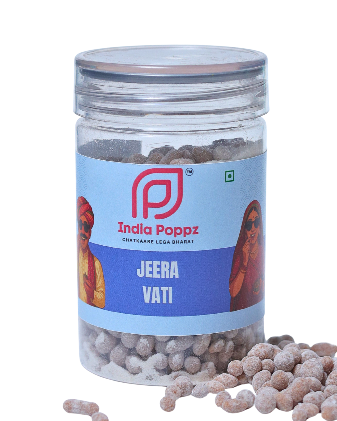 Jeera Vati – Cumin and Masala Digestive Bites in 100g Can by IndiaPoppz