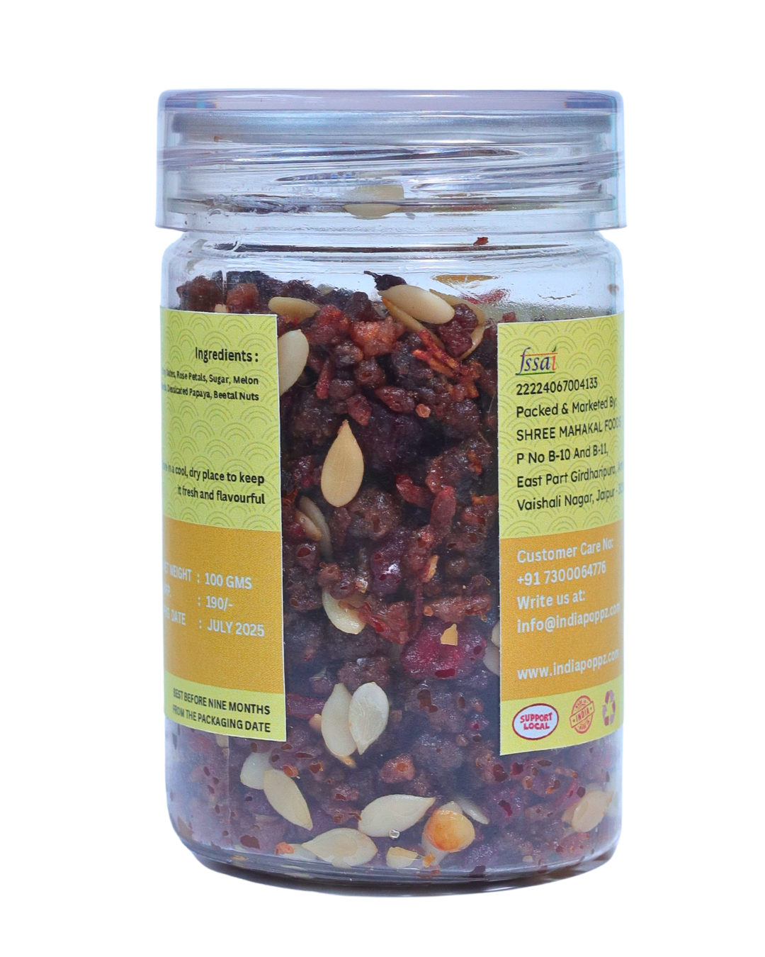 Gulbahaar Gulkand – Rose Petal and Dry Fruit Sweet Mix in 100g Can by IndiaPoppz