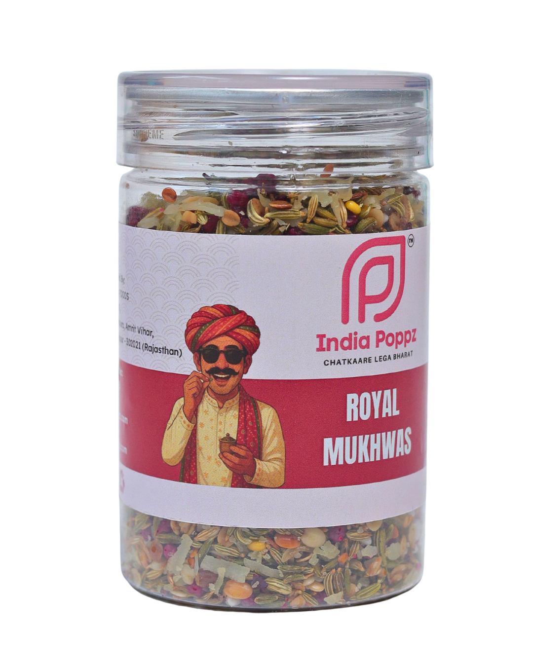 Royal Mukhwas – Fennel, Coconut & Rose Mouth Freshener in 100g Can by IndiaPoppz
