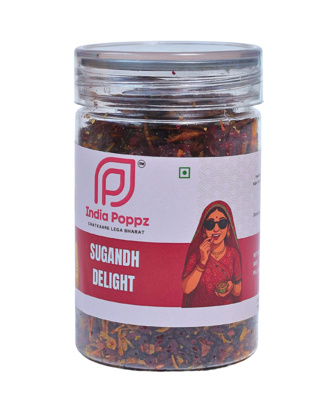 Sugandh Delight – Premium Cardamom & Silver Leaf Mukhwas in 100g Can by IndiaPoppz