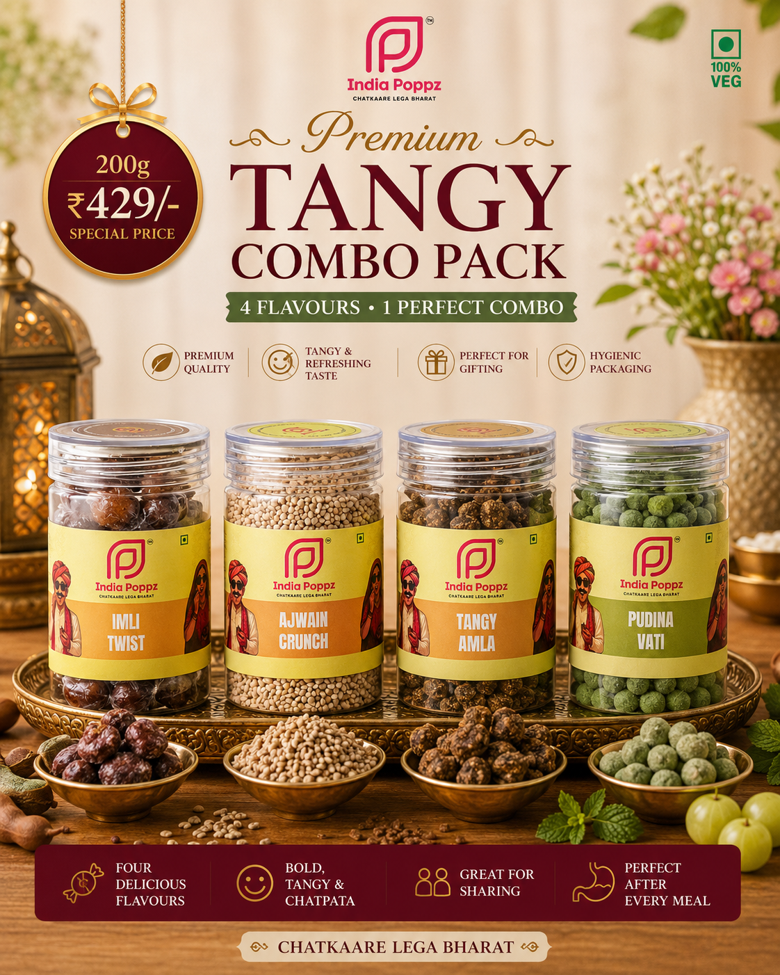 Premium Tangy Combo Pack | 4 Flavours | 200g | ₹429
