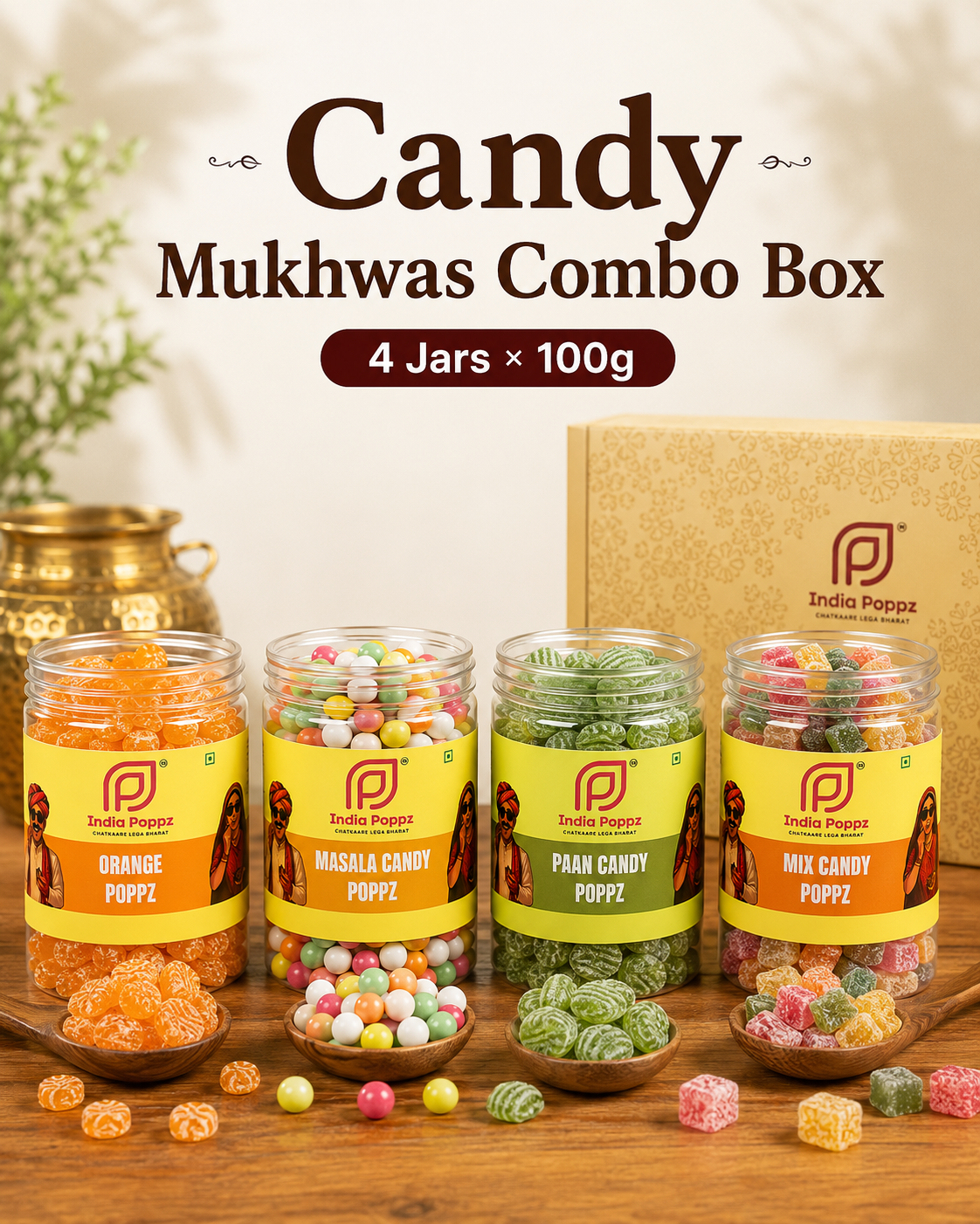 Candy Mukhwas Combo Box | 4 Jars × 100g
