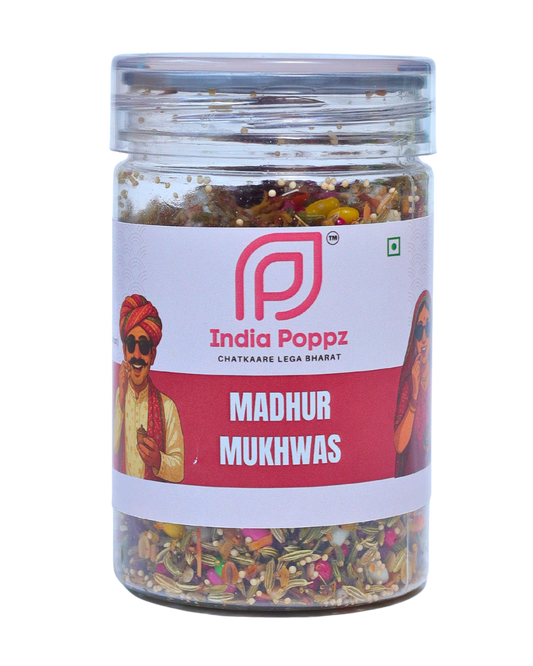 Madhur Mukhwas by IndiaPoppz – Sweet Mishri & Fennel Mix in 100g Can