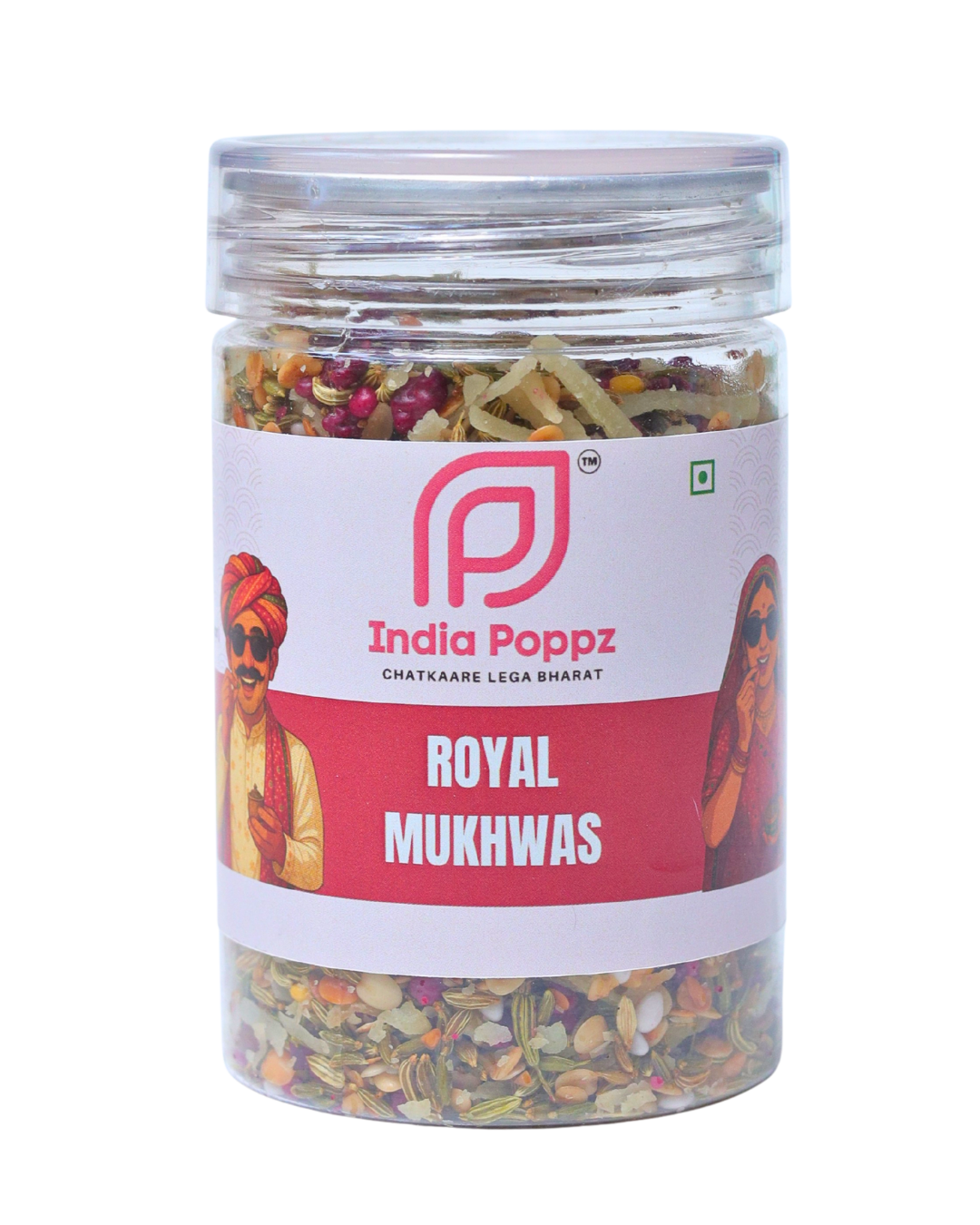 Royal Mukhwas – Fennel, Coconut & Rose Mouth Freshener in 100g Can by IndiaPoppz