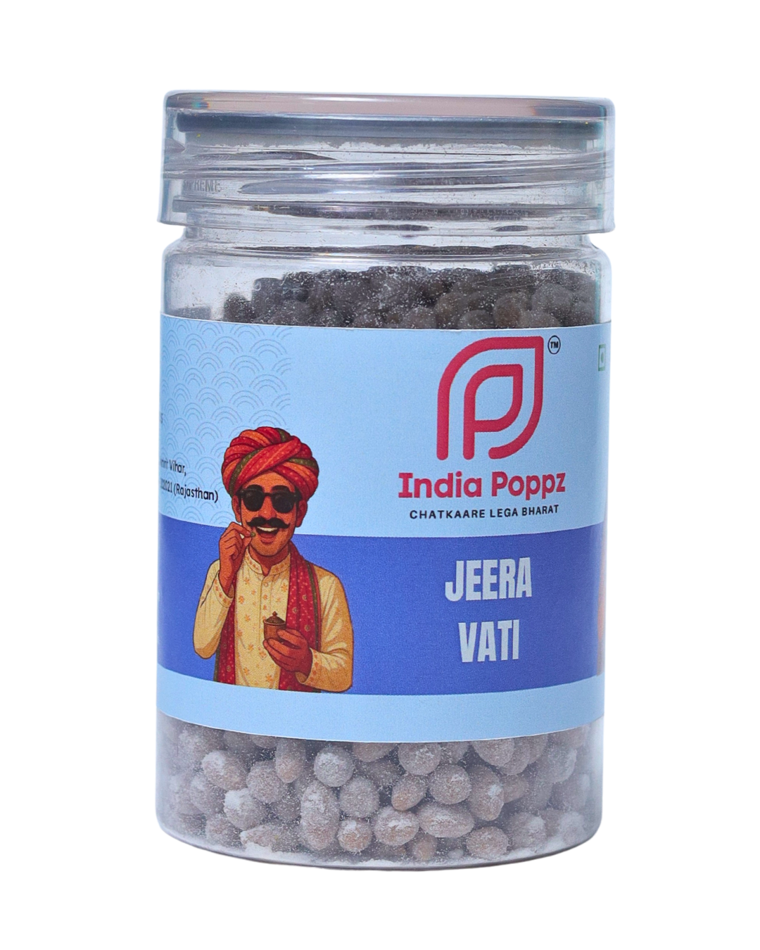 Jeera Vati – Cumin and Masala Digestive Bites in 100g Can by IndiaPoppz