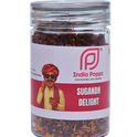 Sugandh Delight – Premium Cardamom & Silver Leaf Mukhwas in 100g Can by IndiaPoppz