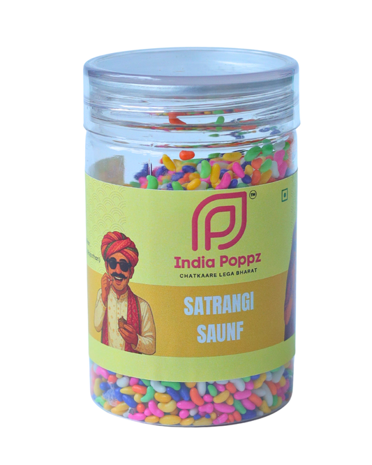 Satrangi Saunf – Colourful Menthol Fennel Mouth Freshener in 125g Can by IndiaPoppz