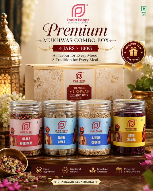 Premium Mukhwas Combo Box | 4 Jars × 100g | Assorted Flavours