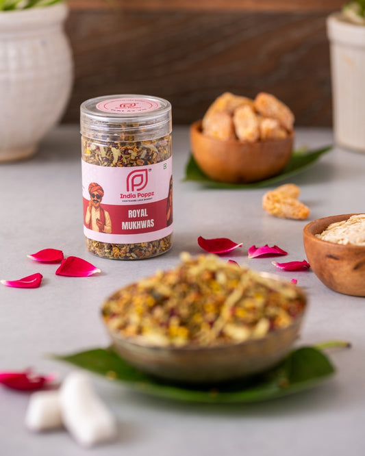 Royal Mukhwas – Fennel & Coconut Mouth Freshener with Rose Notes