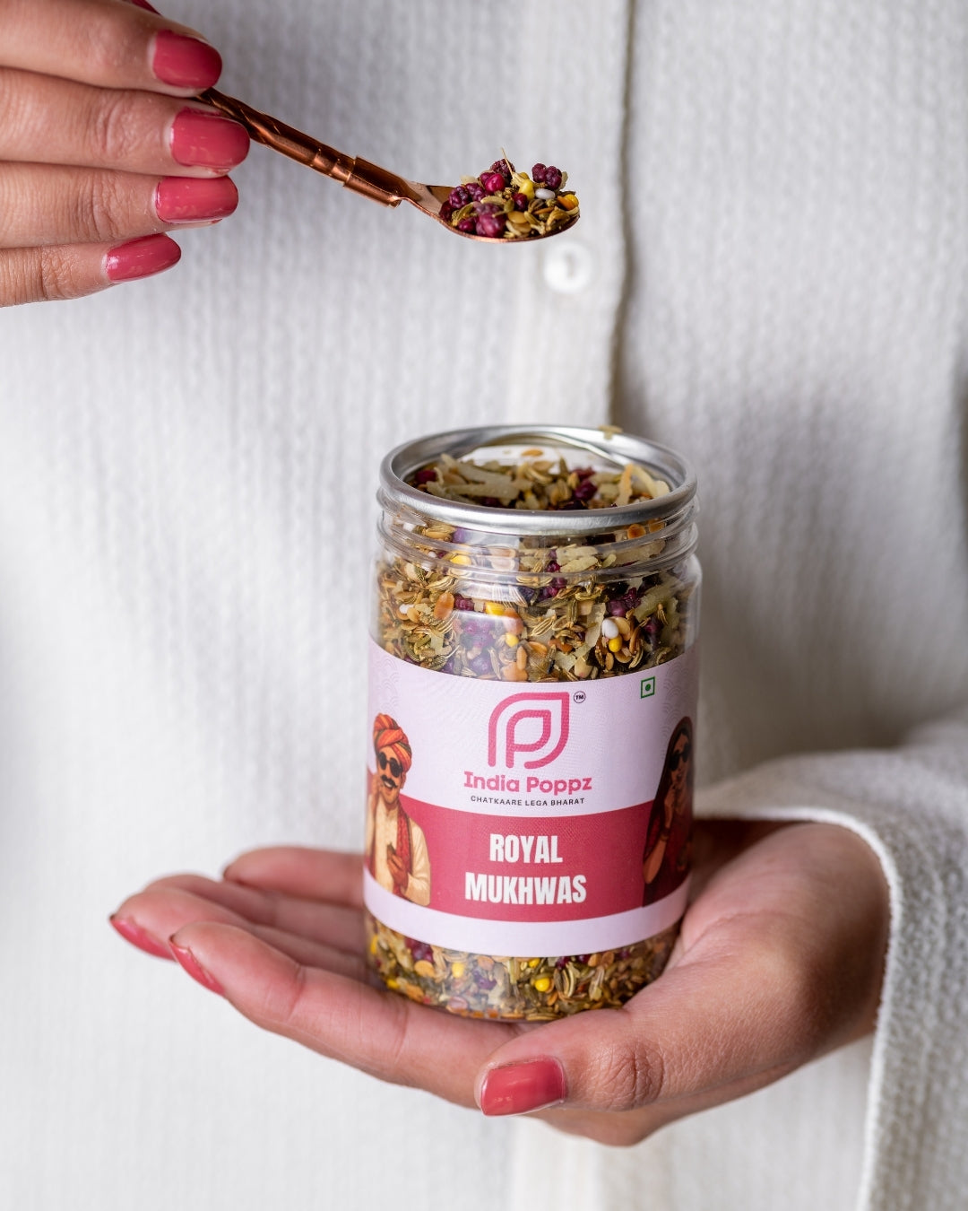 Royal Mukhwas – Fennel & Coconut Mouth Freshener with Rose Notes